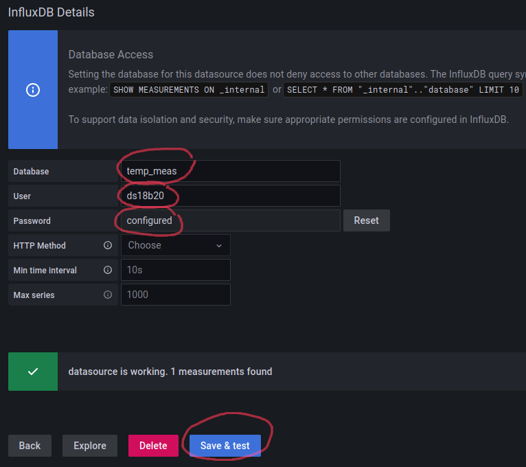 Creating a new Data Source for Grafana