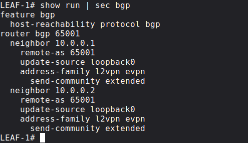BGP EVPN EALF-1