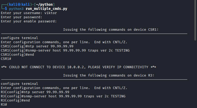 run_multiple_cmds.py Netmiko